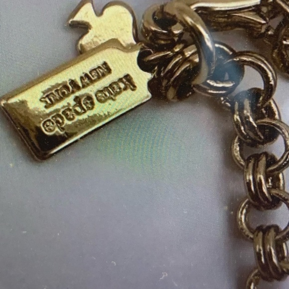 Kate Spade Gold Tripper Bib Chunky Two Tone Waterfall Necklace 17"L 1.5drop - Picture 2 of 3